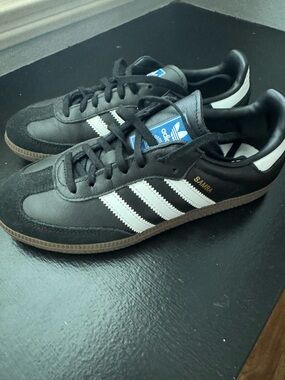 adidas Black & White Samba OG shoes kids